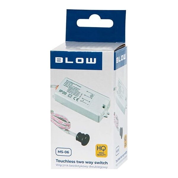 Włącznik bezdotykowy dwubiegowy  BLOW MS-06 czarny