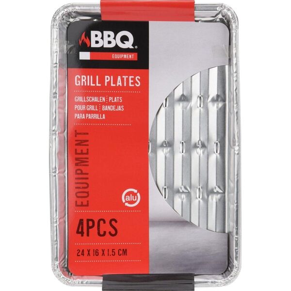 BBQ ALUMINIOWE TACKI NA GRILLA 24x16cm 4SZT