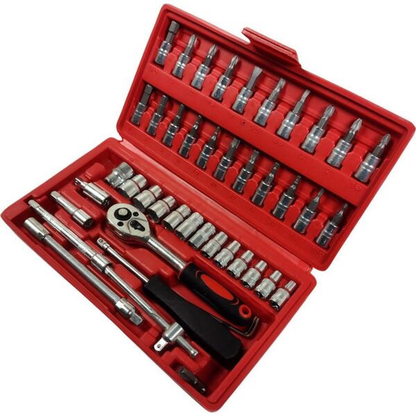 ZESTAW KLUCZY 1/4" 46szt. SILVER