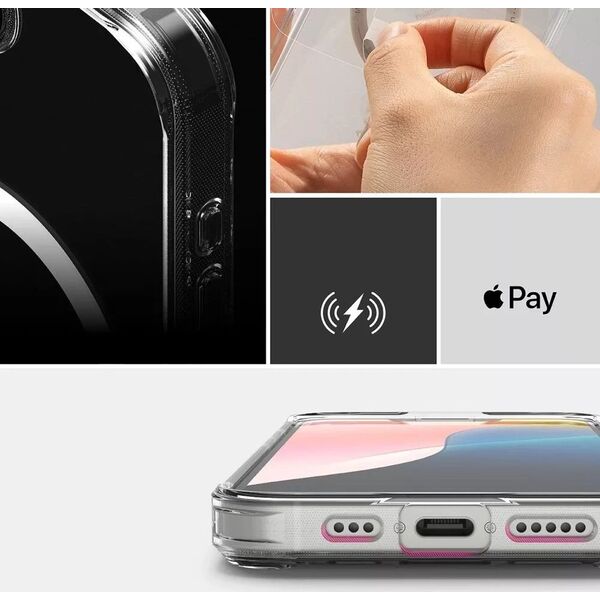 Etui do iPhone 16e Ringke Fusion Magnetic MagSafe Clear