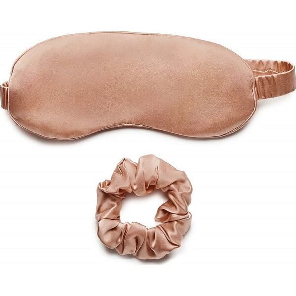 LOVLI_SET Silk jedwabna maska + jedwabna gumka Nude