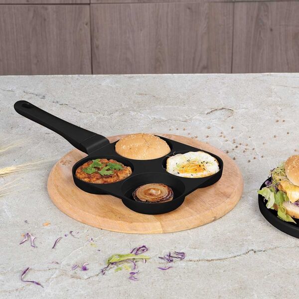 PATELNIA TYTANOWA 26cm DO HAMBURGERÓW JAJEK BERLINGER HAUS BH-7797 BLACK ROSE