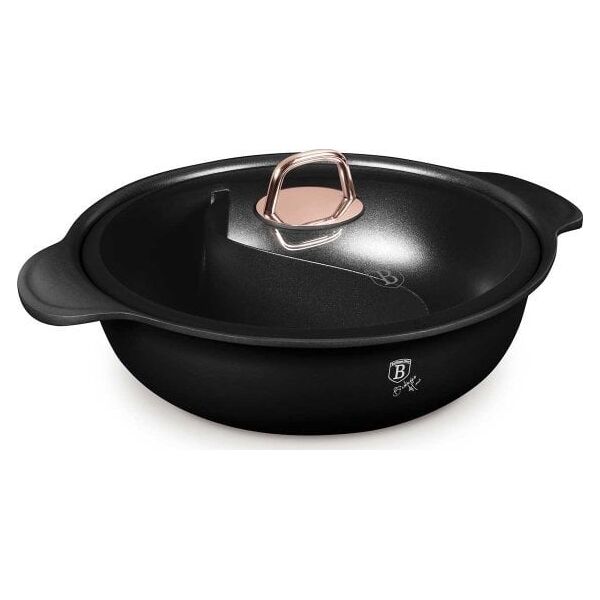 GARNEK TYTANOWY HOT POT Z POKRYWĄ 30cm BERLINGER HAUS BH-8627 BLACK ROSE