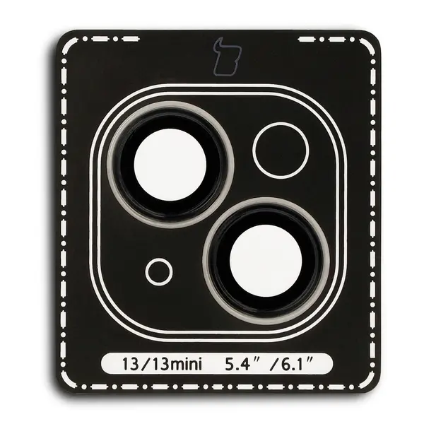 Bizon Glass Snap Lens Apple iPhone 13 / 13 Mini black frame