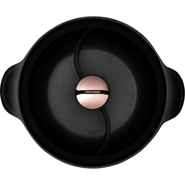GARNEK TYTANOWY HOT POT Z POKRYWĄ 30cm BERLINGER HAUS BH-8627 BLACK ROSE