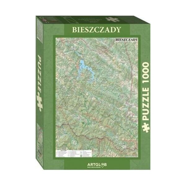 Artglob Puzzle 1000 - Bieszczady mapa turystyczna