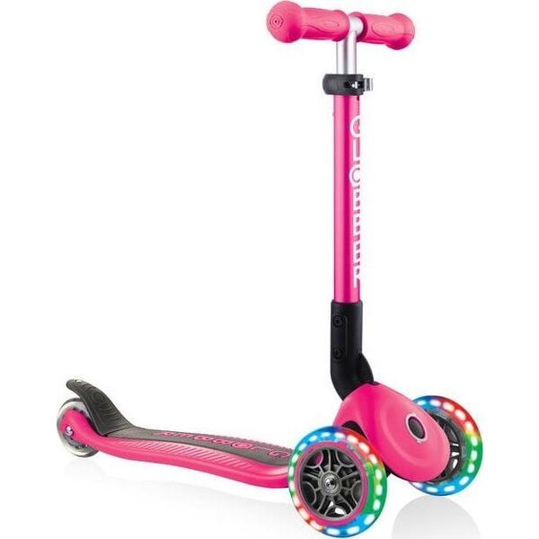 Hulajnoga Globber Globber Junior Foldable Lights Fuchsia - 437-110-R