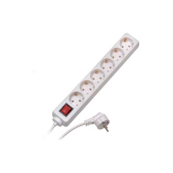 Καλώδιο τροφοδοσίας Vivanco Vivanco extension cord 6 sockets 1.4m with switch, white (28260)