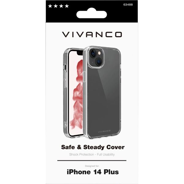 Vivanco Vivanco θήκη Safe&Steady Anti Shock Apple iPhone 14 Plus, διάφανη (63488)
