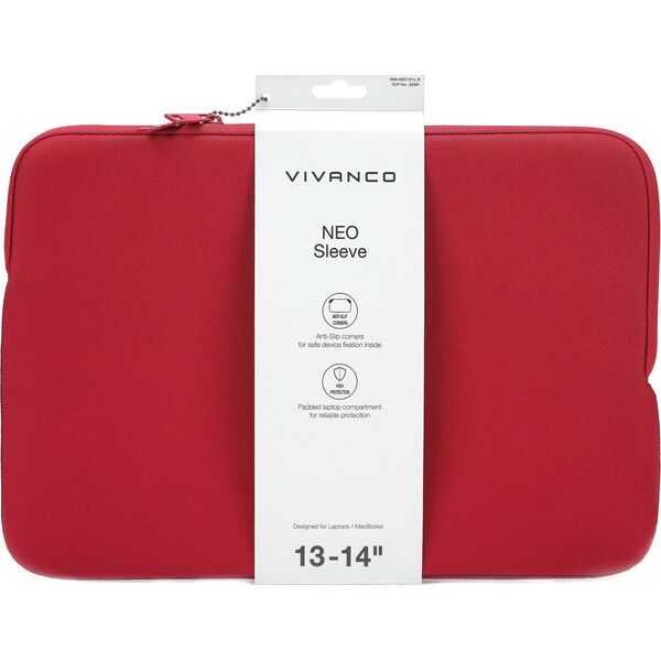 Θήκη Vivanco Vivanco notebook sleeve Neo 13-14', κόκκινο