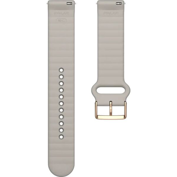 Λουράκι ρολογιού Polar Polar 20mm S-L T, γκριζοκαφέ σιλικόνη