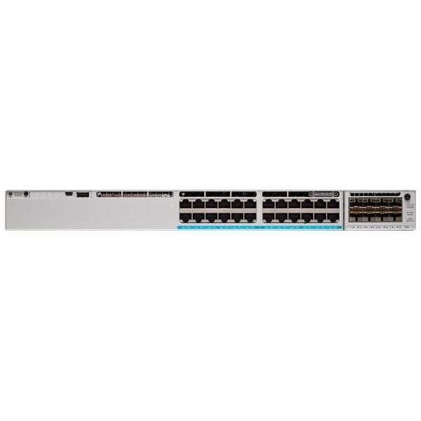 Switch Cisco Cisco Catalyst C9300L-24UXG-4X-A łącza sieciowe Zarządzany L2/L3 10G Ethernet (100/1000/10000) Obsługa PoE 1U Szary