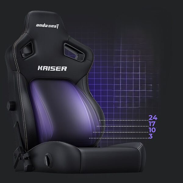 Fotel Anda Seat Fotel gamingowy Kaiser 4 XL Anda Seat materiałowy ciemnoszary