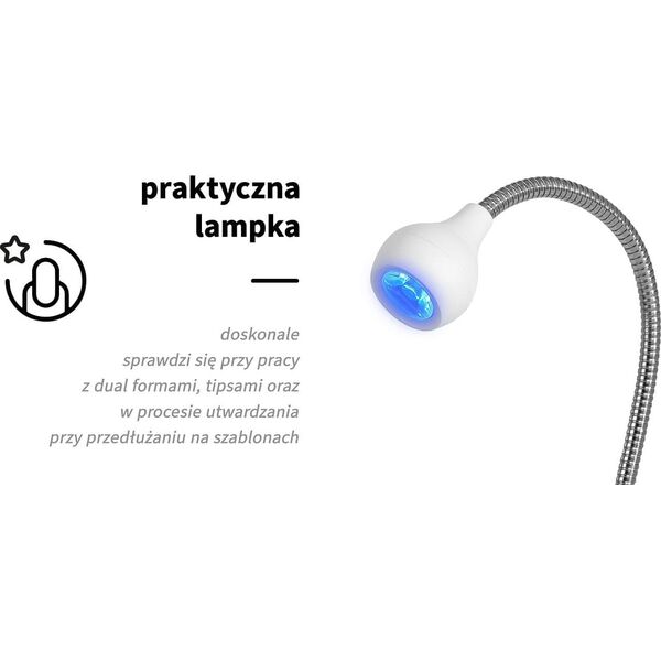Glow Lampka UV LED Snake na biurko biała