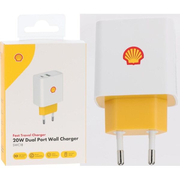 ŁADOWARKA KOSTKA ADAPTER USB A I C 20W SHELL