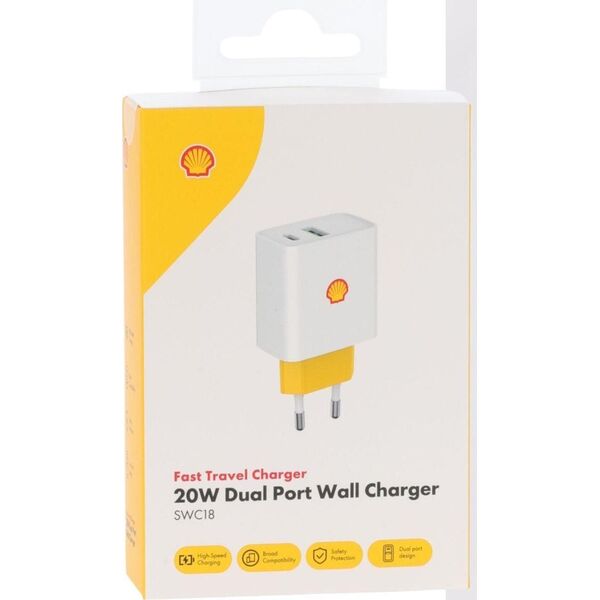 ŁADOWARKA KOSTKA ADAPTER USB A I C 20W SHELL