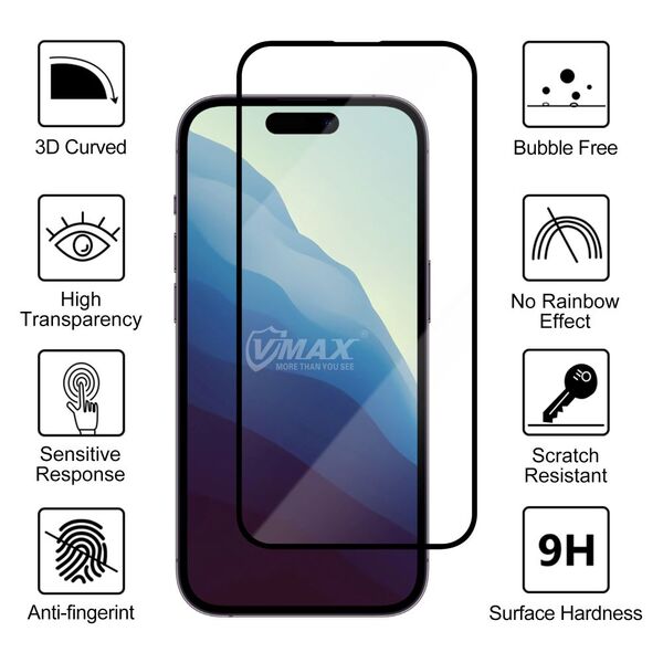 Vmax tempered glass 9D Glass for Xiaomi Redmi 13 6976757303517