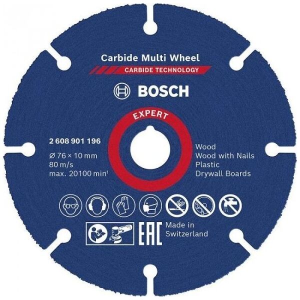 Bosch EXPERT Carbide Multi Wheel - Tarcza uniwersalna, 76x10mm