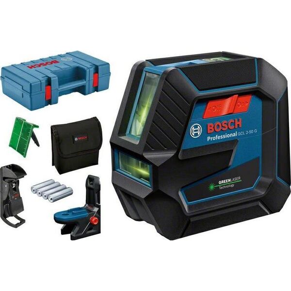 Bosch GCL 2-50 G+RM10+zacisk sufitowy+tarcza celownicza+futerał