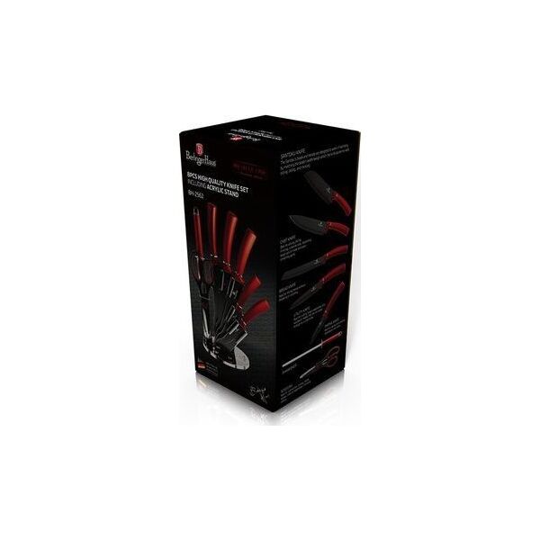 Berlinger Haus Zestaw noży 8 częściowy na stojaku Burgundy Collection BH/2562
