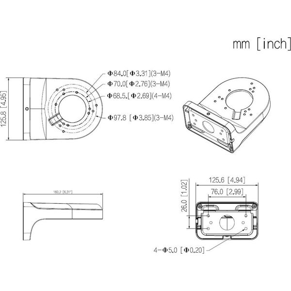 Dahua Technology UCHWYT DO KAMER KULISTYCH PFB205W-E DAHUA