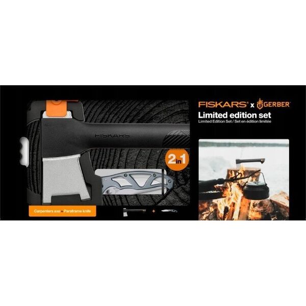 Fiskars SIEKIERA AX + NÓŻ SKŁADANY GERBER FISKARS