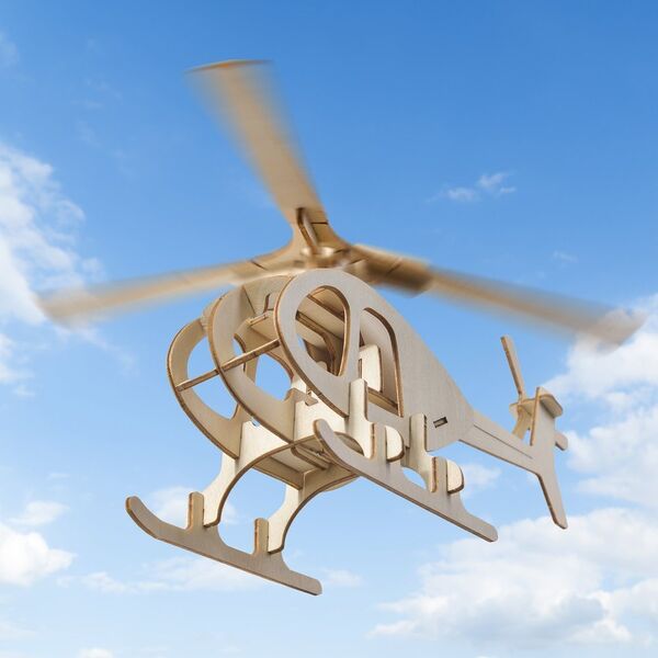 Little-Story Little Story Drewniane Puzzle Model 3D - Helikopter
