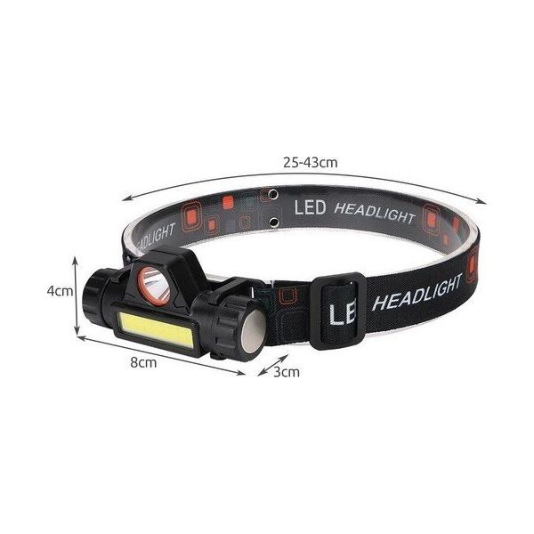 Latarka czołowa Trizand Latarka czołowa LED USB L18371