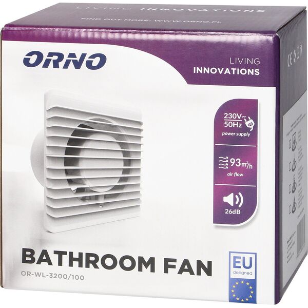 Orno Wentylator łazienkowy cichy 100mm - Standard