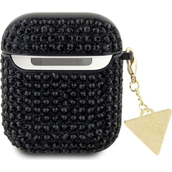 Guess Oryginalne Etui APPLE AIRPODS Guess Hardcase Rhinestone Triangle (GUA2HDGTPK) czarne