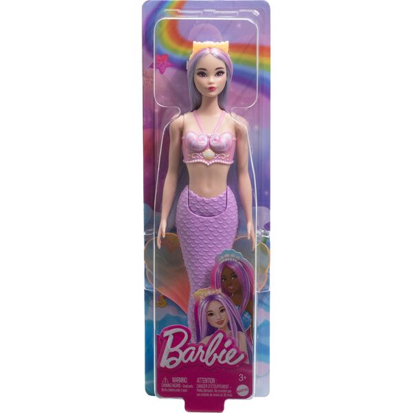 Lalka Barbie Mattel Syrenka Lalka Fioletowy ogon HRR06