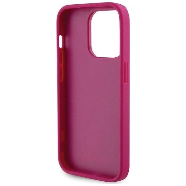Guess Guess GUHCP15LPS4DGPP iPhone 15 Pro 6.1" różowy/pink hardcase Strass Metal Logo