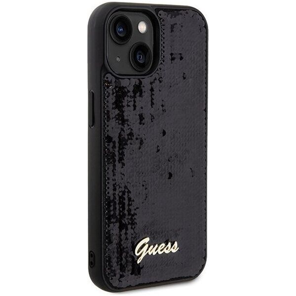 Guess Guess GUHCP14SPSFDGSK iPhone 14 / 15 / 13 6.1" czarny/black hardcase Sequin Script Metal