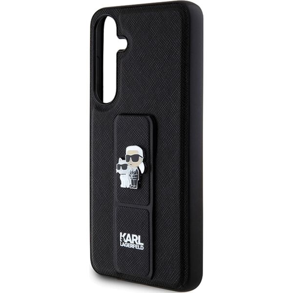 Karl Lagerfeld Etui Karl Lagerfeld KLHCS24MGSAKCPK Samsung Galaxy S24+ Plus hardcase Gripstand Saffiano Karl&Choupette Pins czarny/black