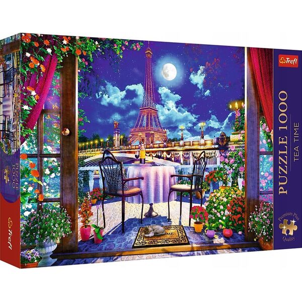 Trefl Puzzle 1000 elementów Premium Plus Paryż w blasku księżyca