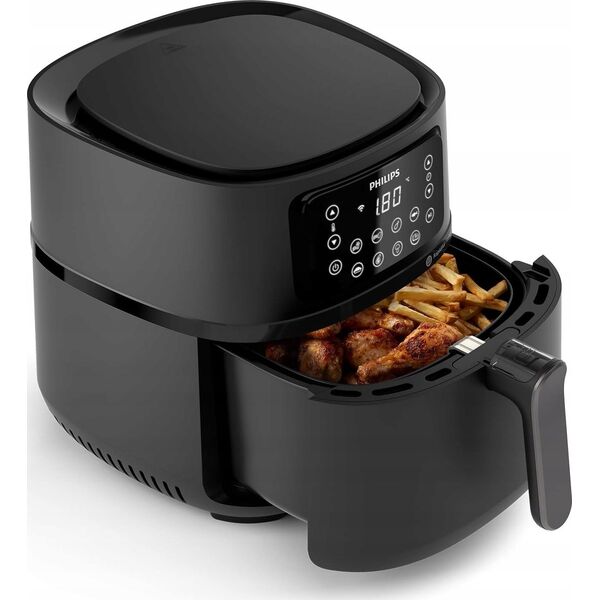 Frytkownica beztłuszczowa Philips Philips 5000 series HD9285/90 frytkownica Pojedyńczy 7,2 l Autonomiczny 2000 W Frytkownica na gorące powietrze Czarny, Srebrny