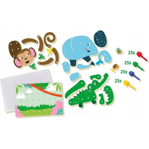 SES SES Mosaic peg board animal puzzles