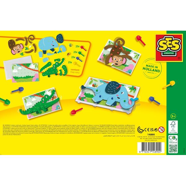 SES SES Mosaic peg board animal puzzles
