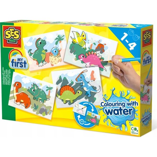 SES SES My First Colouring with water - Dinos