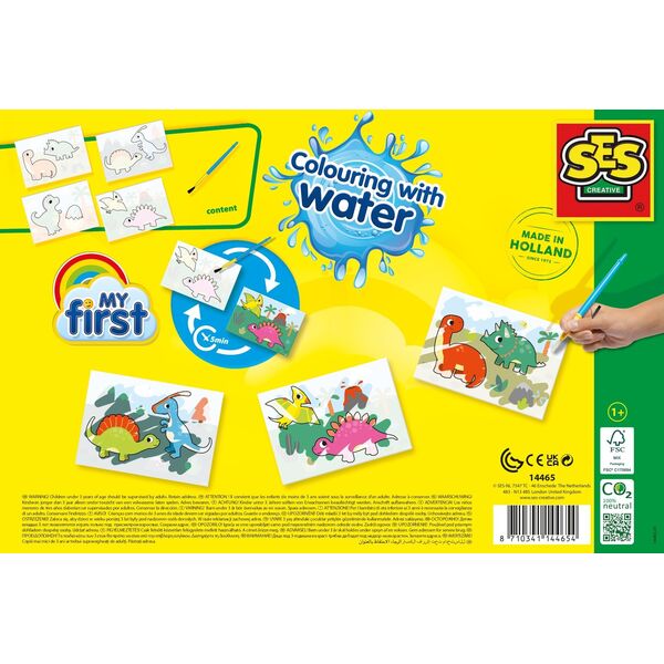 SES SES My First Colouring with water - Dinos