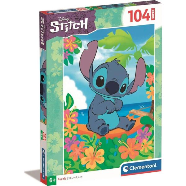Clementoni CLE puzzle 104 SuperKolor Disney Stitch 27572