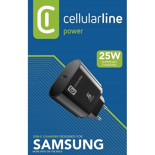 Ładowarka Sourcing Charger CELLULARLINE 25W, USB-C Super Fa