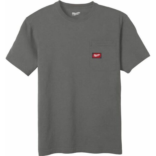 Milwaukee MILWAUKEE T-SHIRT Z KIESZONKĄ Z KRÓTKIM RĘKAWEM - JASNOSZARY WTSSGR-M