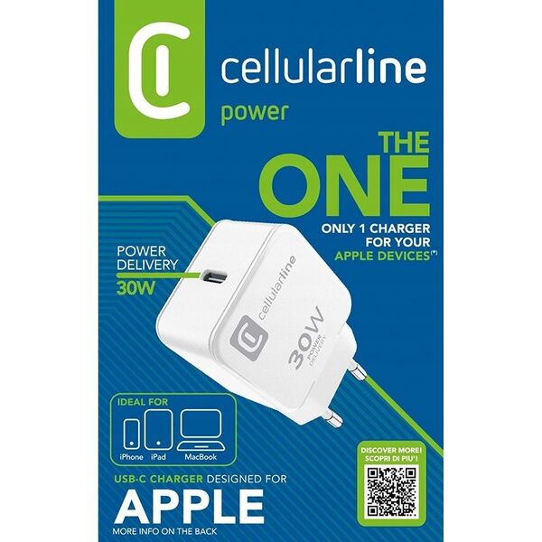Ładowarka Sourcing CELLULARLINE USB-C CHARGER APPLE 30W WHI