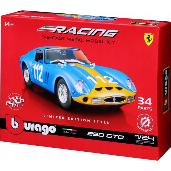 Bburago BBU 1:24 Ferrari Racing ModelKit 250 GTOBlue 26581