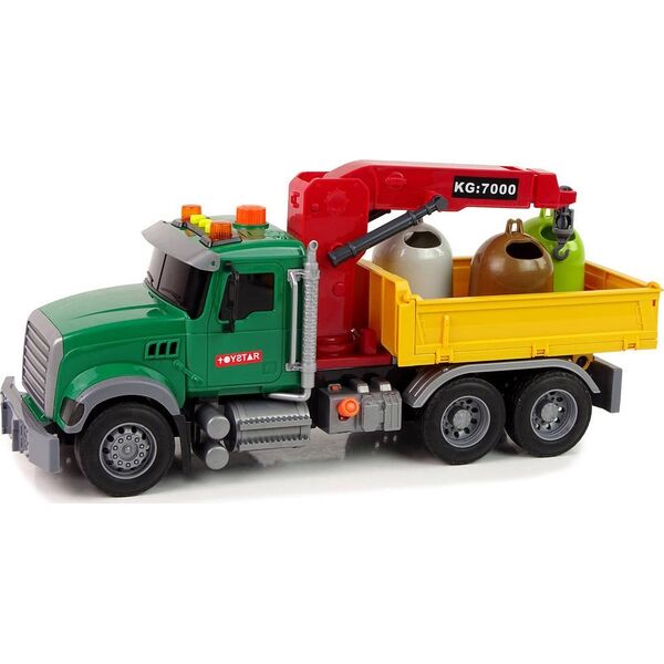 LeanToys Ciężarówka Auto Dźwig Transport Kosz na Śmieci Dźwięk