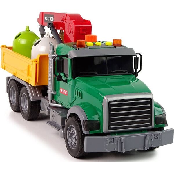 LeanToys Ciężarówka Auto Dźwig Transport Kosz na Śmieci Dźwięk