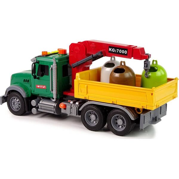 LeanToys Ciężarówka Auto Dźwig Transport Kosz na Śmieci Dźwięk