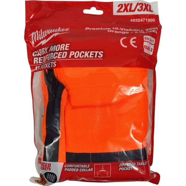 Milwaukee MILWAUKEE KAMIZELKA ODBLASKOWA POMARAŃCZOWA 2XL/3XL PREMIUM
