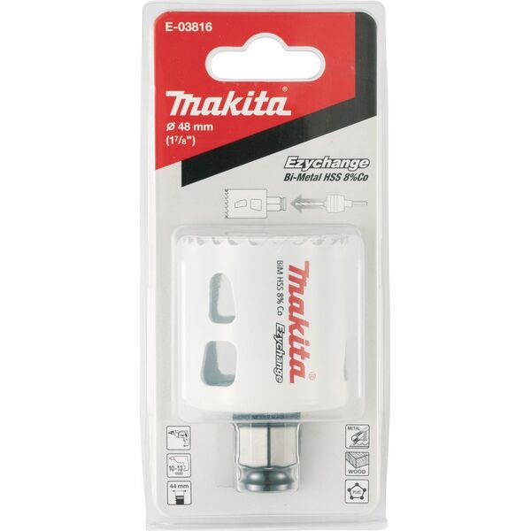 MAKITA MAKITA ΟΤΒΟΡΝΙΤΣΑ BIM HSS-Co 8% 48mm EZYCHANGE ΜΕΤΑΛΛΟ, ΧΑΛΥΒΑΣ, ΑΛΟΥΜΙΝΙΟ, ΞΥΛΟ, PVC